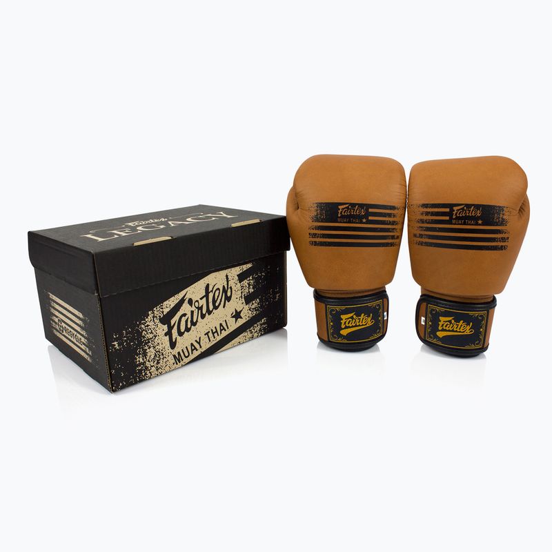 Rękawice bokserskie Fairtex Legacy Genuine brown 3
