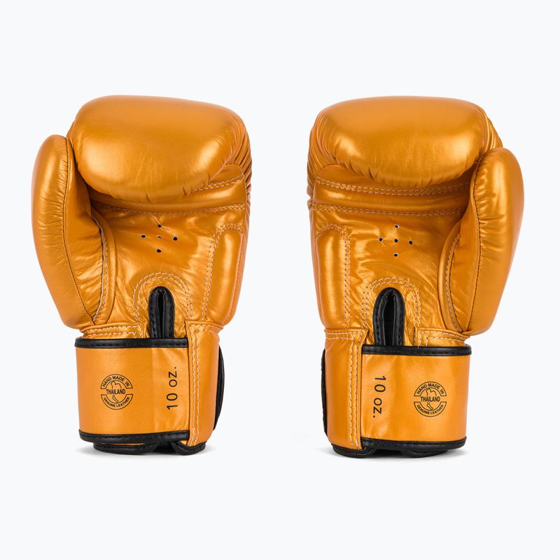 Rękawice bokserskie Fairtex Deluxe Tight-Fit gold 3