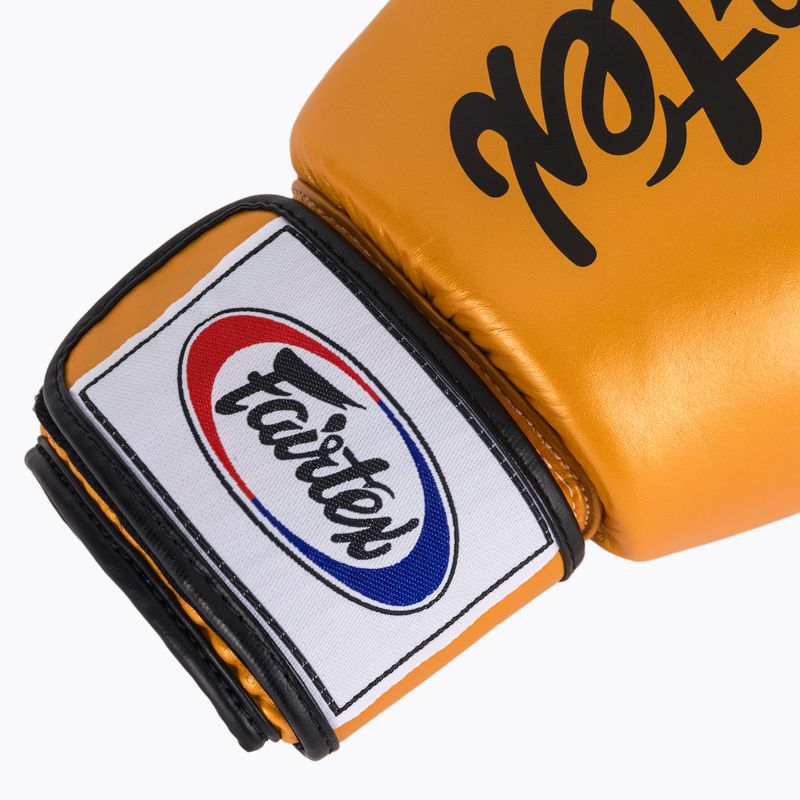 Rękawice bokserskie Fairtex Deluxe Tight-Fit gold 6