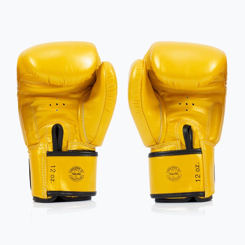 Rękawice bokserskie Fairtex Deluxe Tight-Fit gold 2
