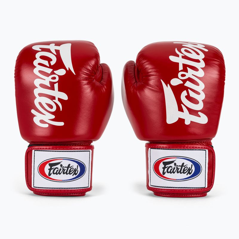 Rękawice bokserskie Fairtex Deluxe Tight-Fit red 2