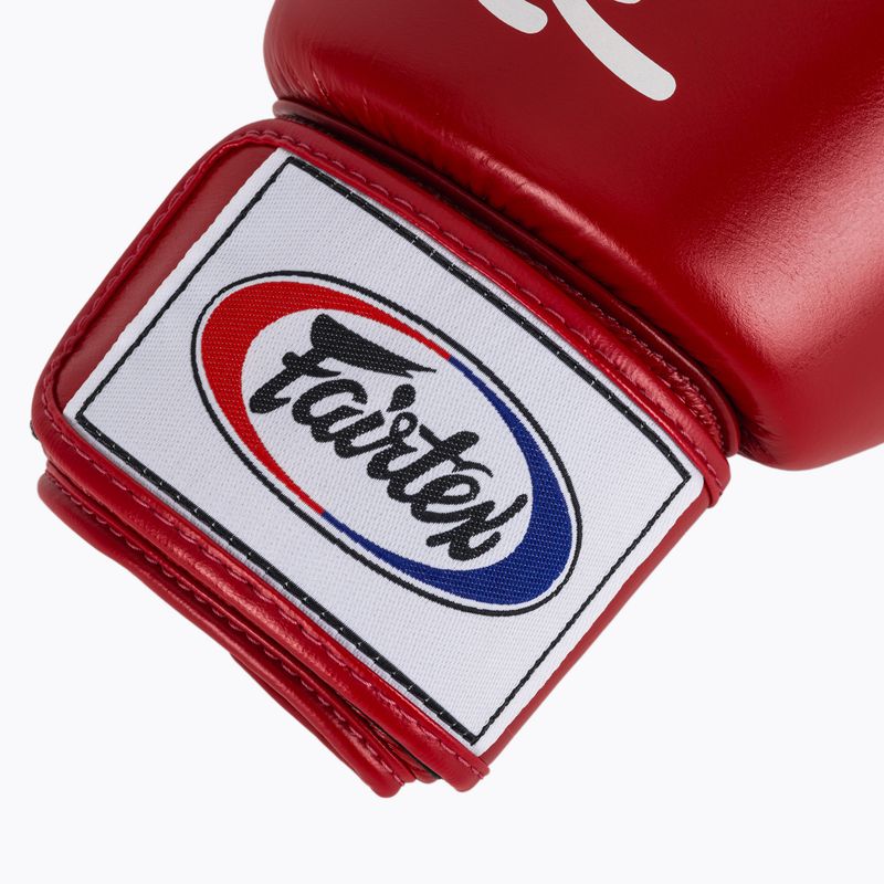 Rękawice bokserskie Fairtex Deluxe Tight-Fit red 6
