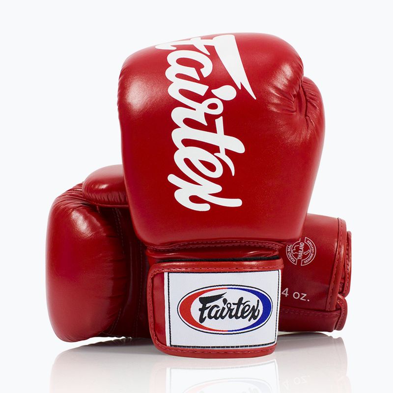 Rękawice bokserskie Fairtex Deluxe Tight-Fit red 4