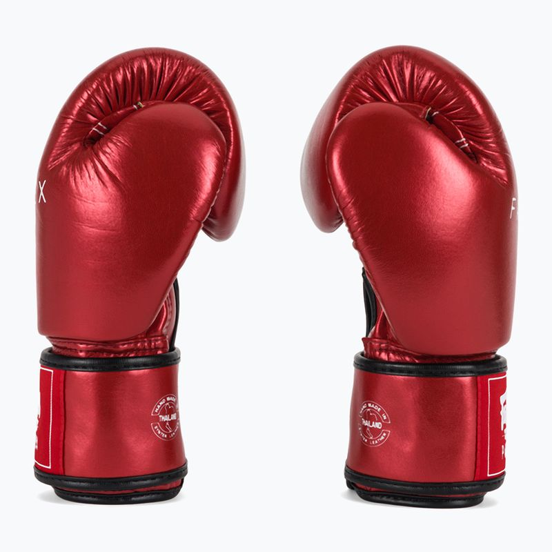 Rękawice bokserskie Fairtex Metallic Boxing red 4