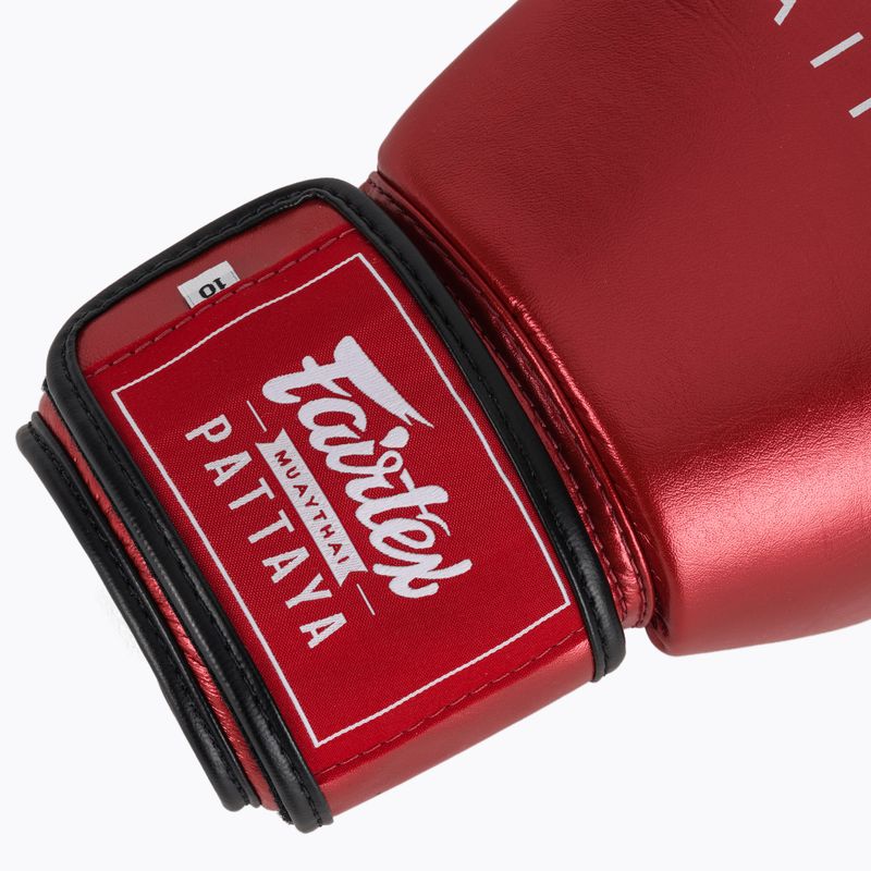 Rękawice bokserskie Fairtex Metallic Boxing red 6