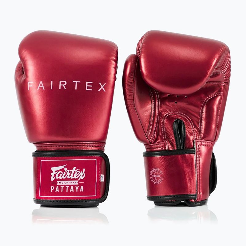 Rękawice bokserskie Fairtex Metallic Boxing red