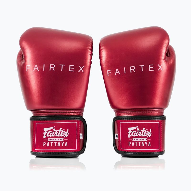 Rękawice bokserskie Fairtex Metallic Boxing red 2