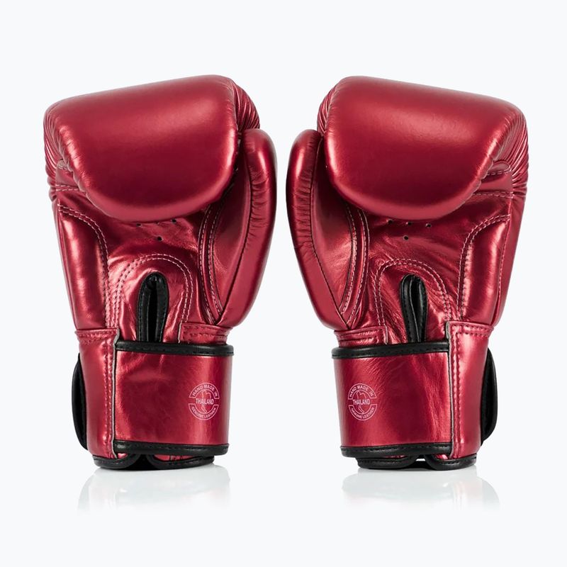 Rękawice bokserskie Fairtex Metallic Boxing red 3
