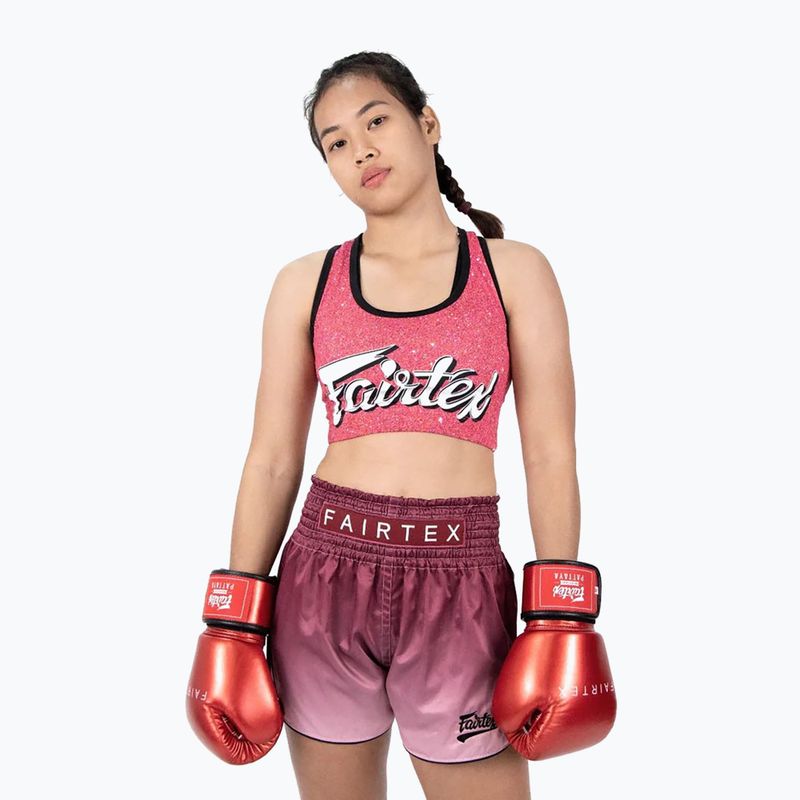 Rękawice bokserskie Fairtex Metallic Boxing red 6