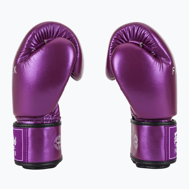 Rękawice bokserskie Fairtex Metallic Boxing purple 4