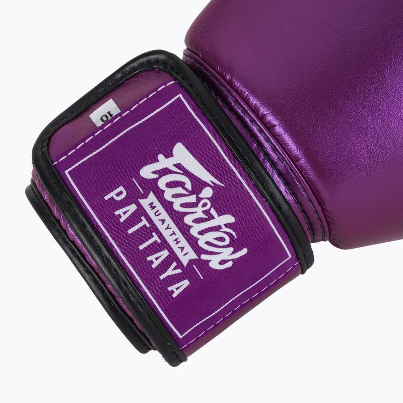 Rękawice bokserskie Fairtex Metallic Boxing purple 6