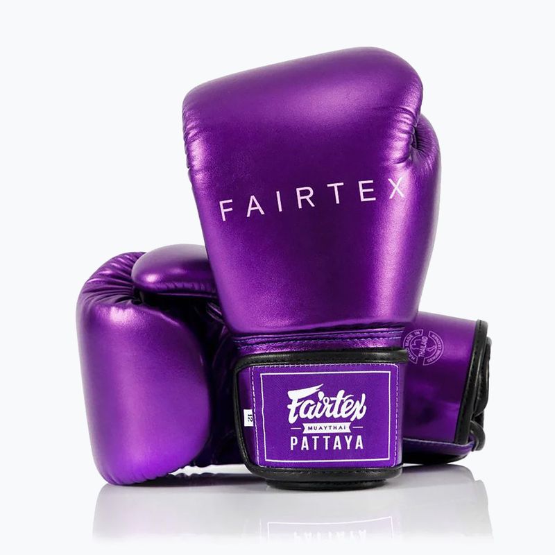 Rękawice bokserskie Fairtex Metallic Boxing purple 4