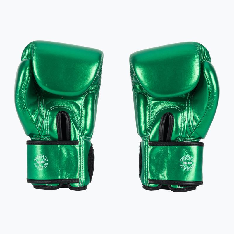 Rękawice bokserskie Fairtex Metallic Boxing green 3