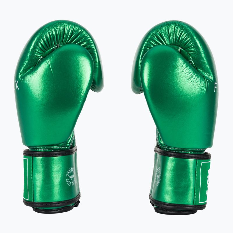 Rękawice bokserskie Fairtex Metallic Boxing green 4