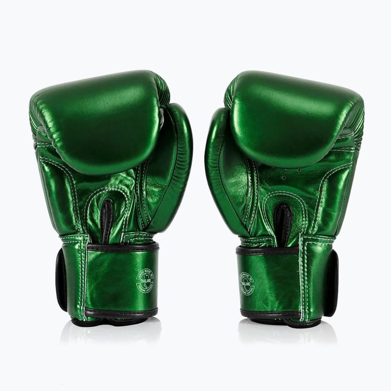 Rękawice bokserskie Fairtex Metallic Boxing green 2