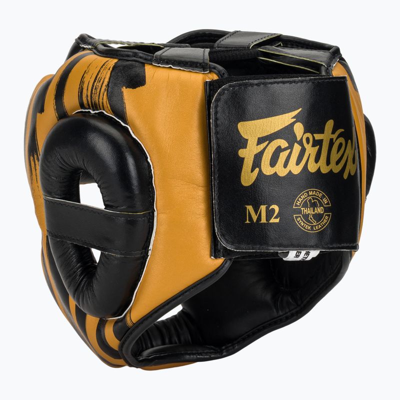 Kask bokserski Fairtex Microfiber Headguard gold 3