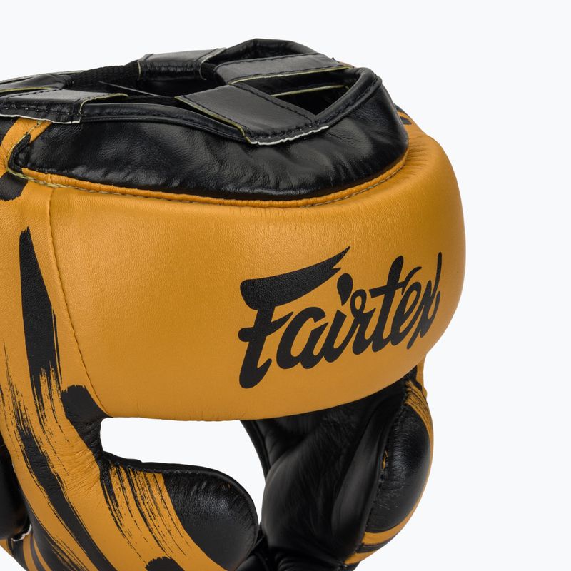Kask bokserski Fairtex Microfiber Headguard gold 4