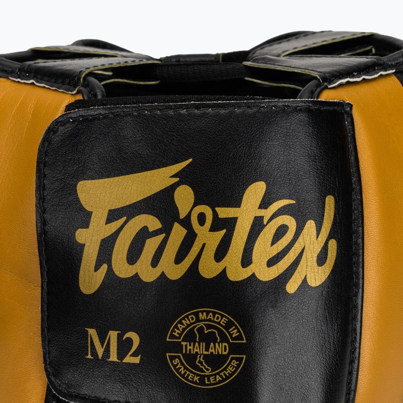 Kask bokserski Fairtex Microfiber Headguard gold 5