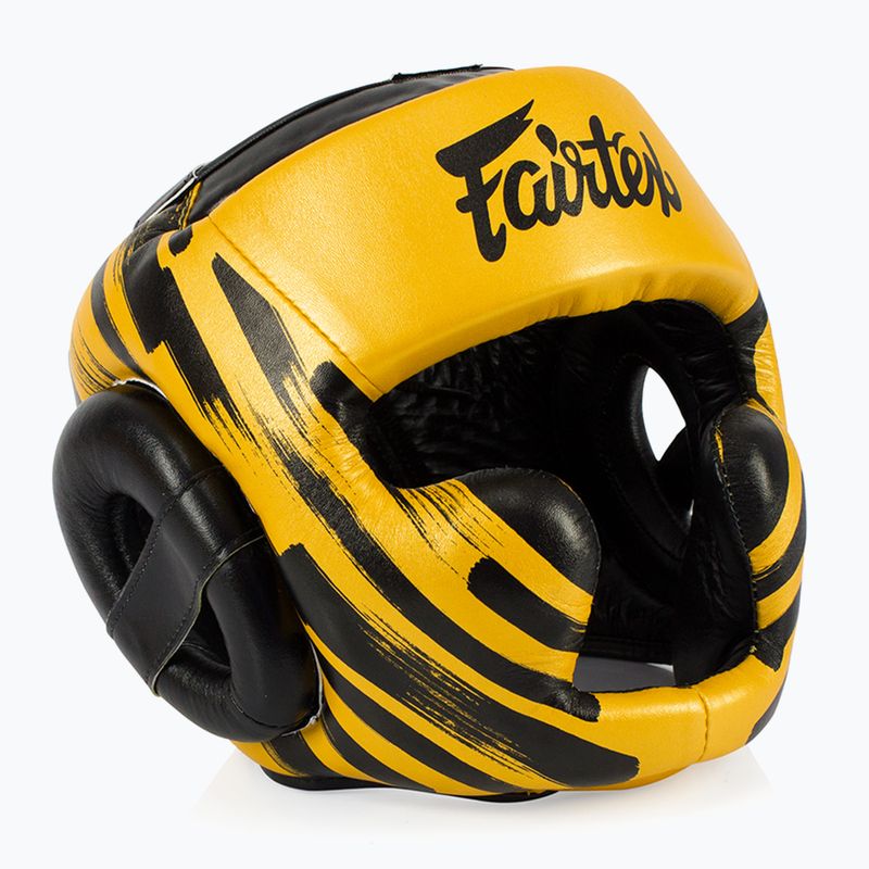 Kask bokserski Fairtex Microfiber Headguard gold 2