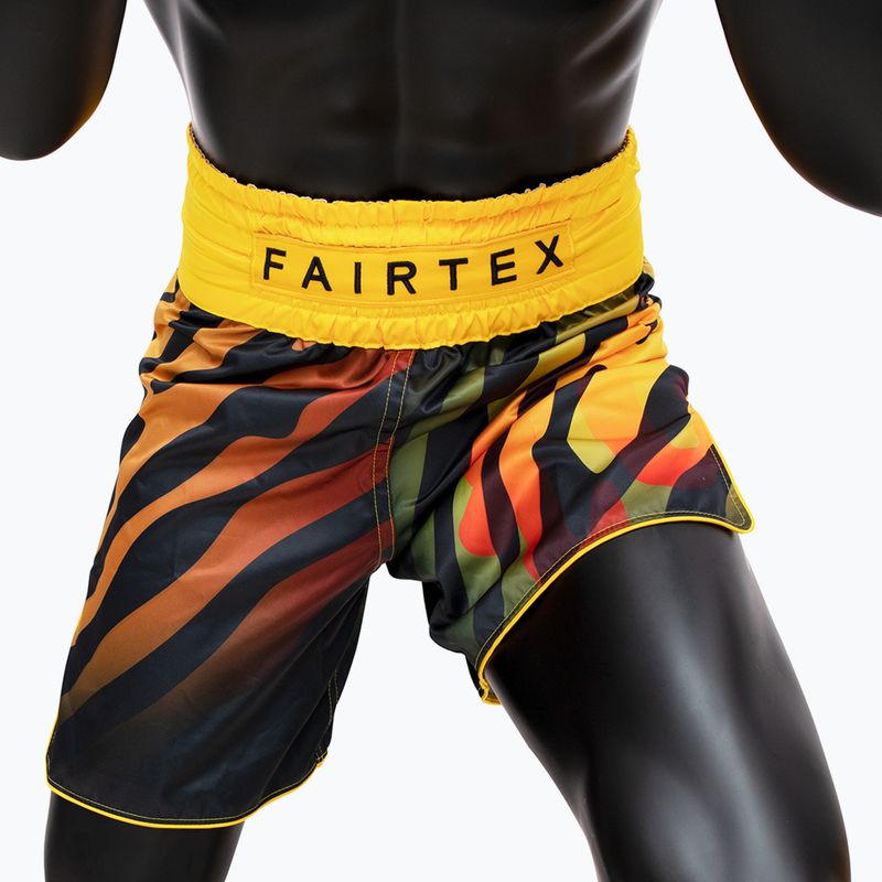 Spodenki bokserskie Fairtex Boxing BT2002 "Tiger" yellow/black 3