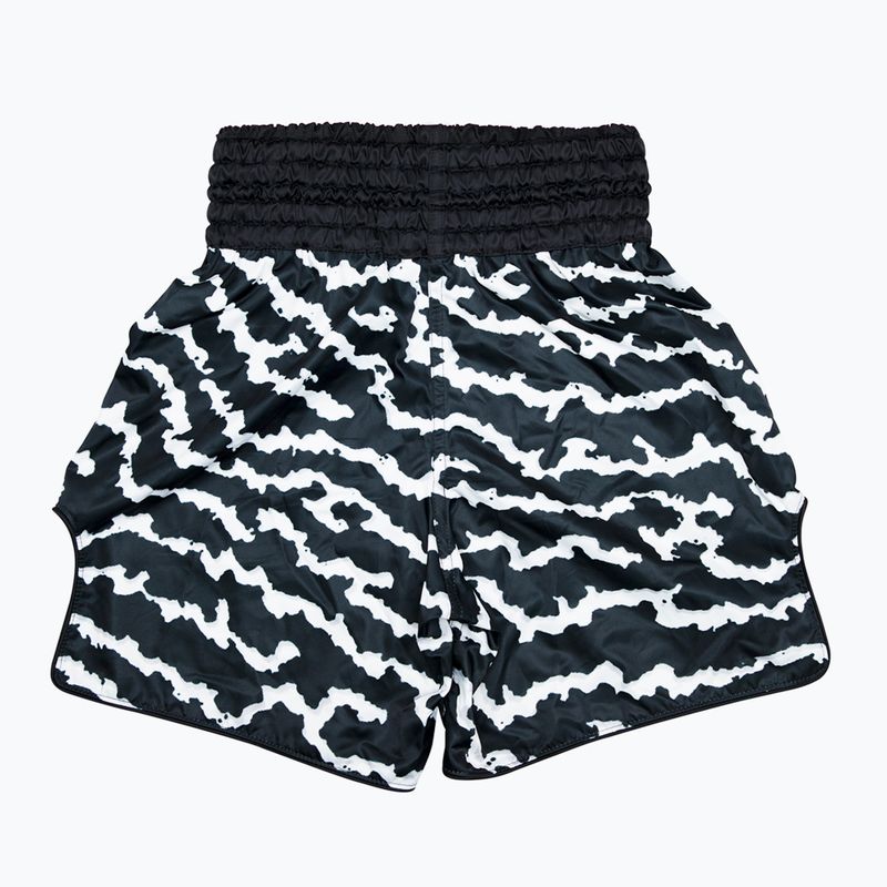 Spodenki bokserskie Fairtex Boxing Trunks  BT2004 "Crack" black/white 2