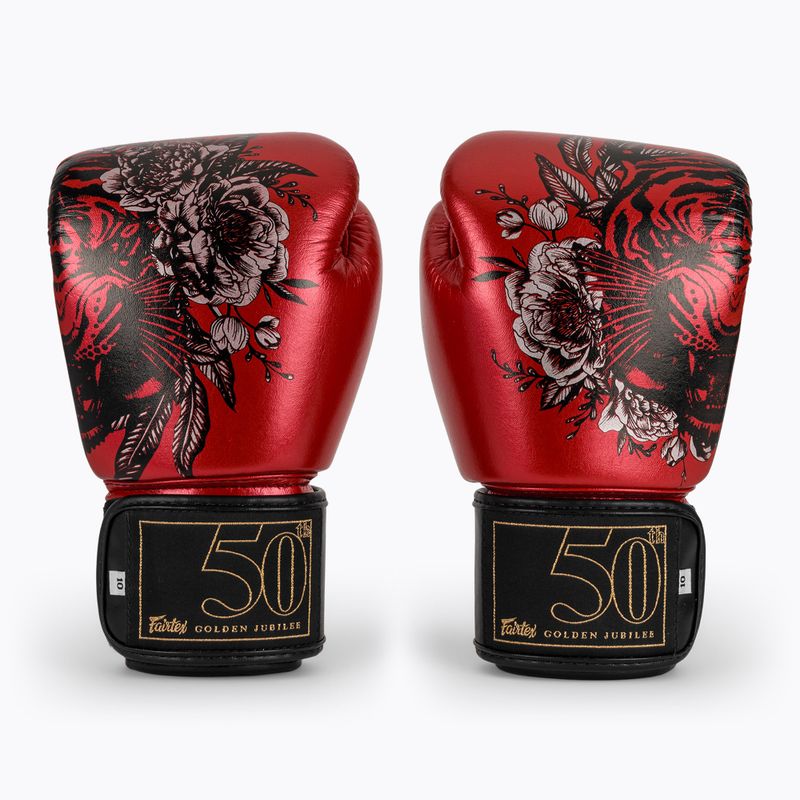 Rękawice bokserskie Fairtex Golden Jubilee red 2