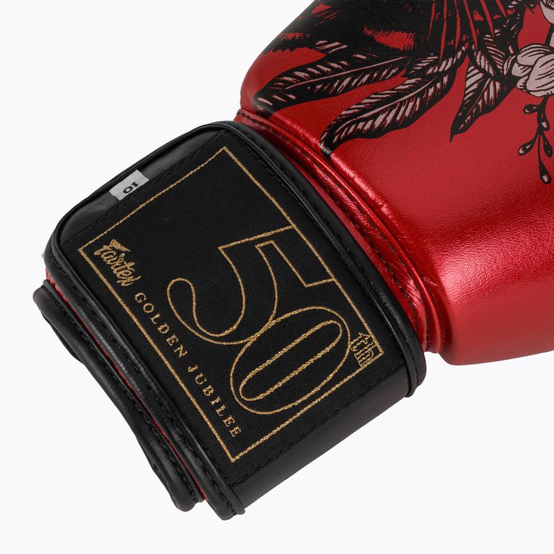 Rękawice bokserskie Fairtex Golden Jubilee red 6