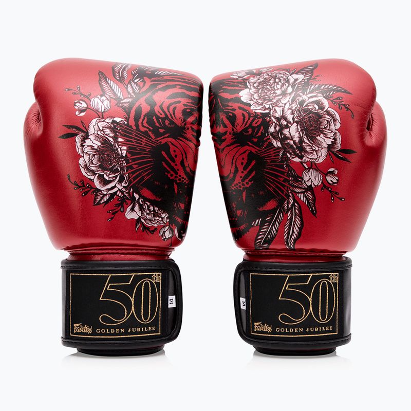 Rękawice bokserskie Fairtex Golden Jubilee red