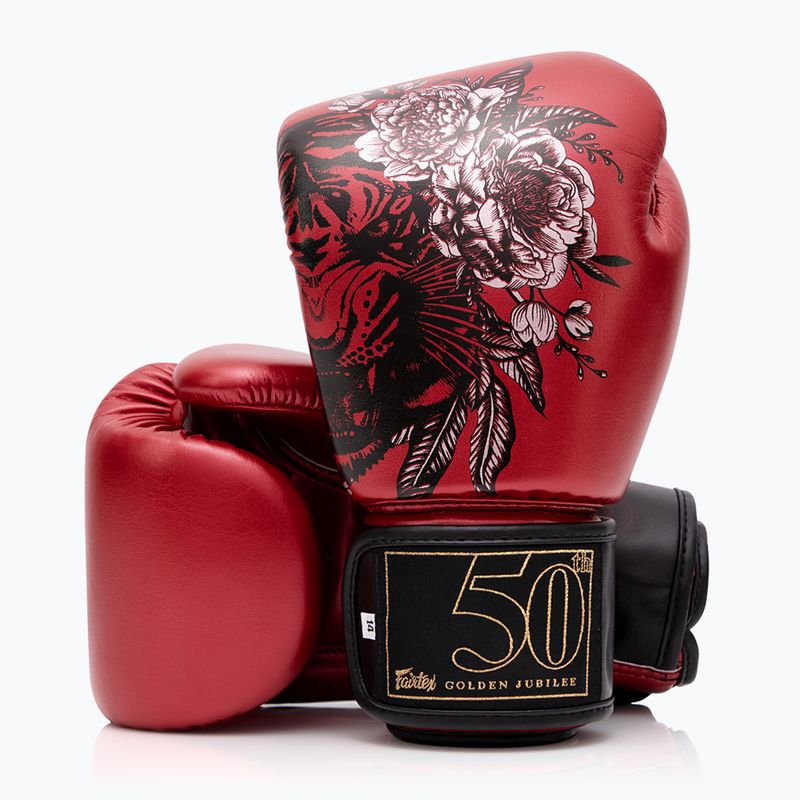 Rękawice bokserskie Fairtex Golden Jubilee red 4