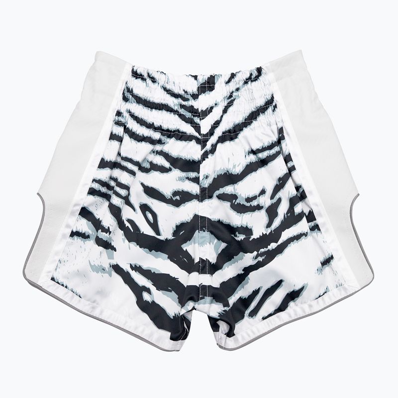 Spodenki bokserskie dziecięce Fairtex Boxing Shorts BSK2103 "White Tiger" white 2