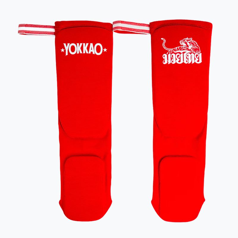 Ochraniacze piszczeli YOKKAO Muay Thai Boxing red