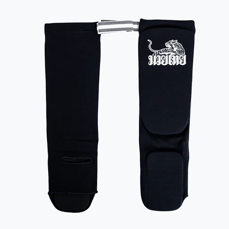 Ochraniacze piszczeli YOKKAO Muay Thai Boxing black cotton 3