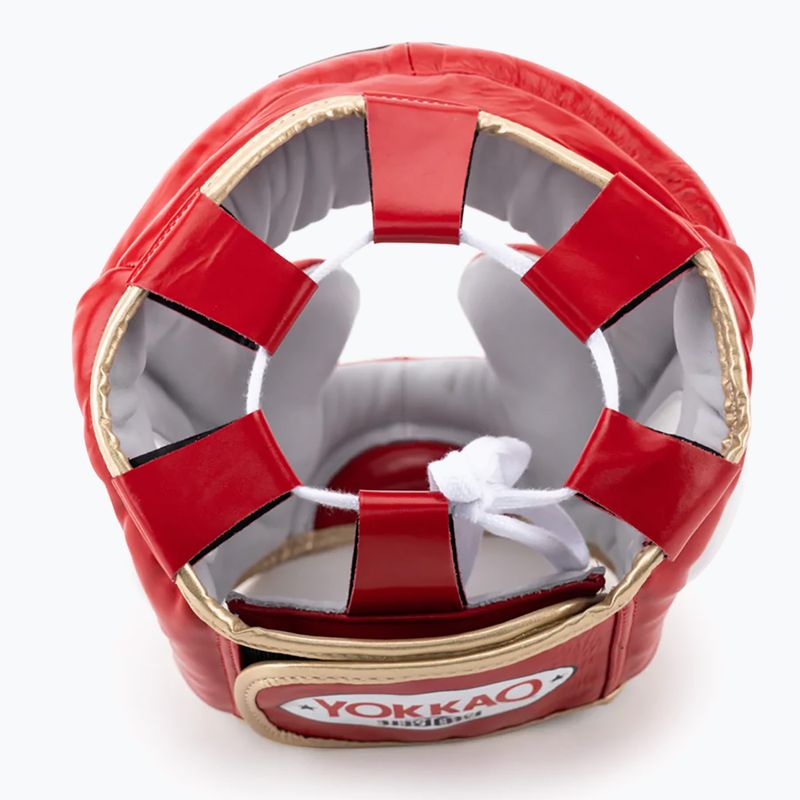 Kask bokserski męski YOKKAO Training Headguard red 5