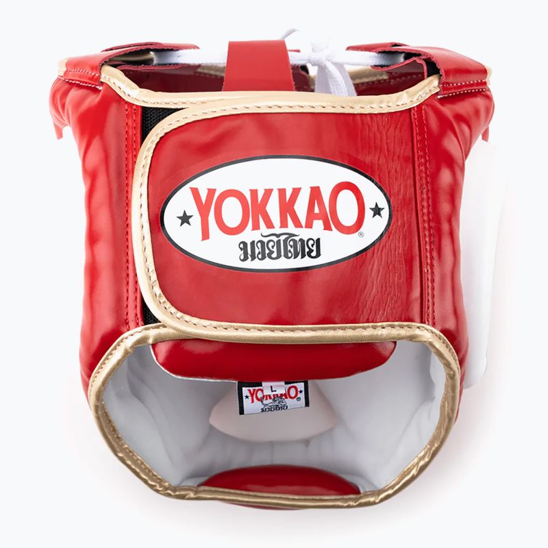 Kask bokserski męski YOKKAO Training Headguard red 7