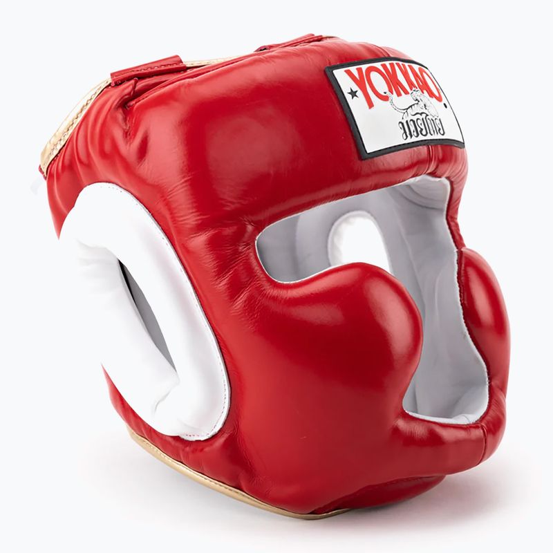 Kask bokserski męski YOKKAO Training Headguard red 8
