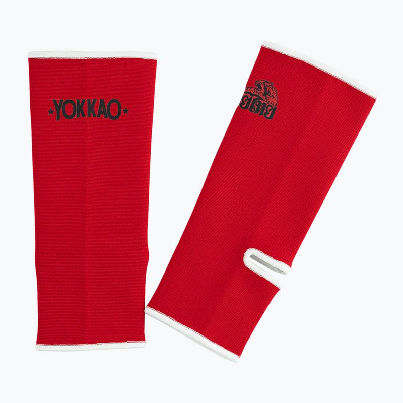 Ochraniacze na kostkę męskie YOKKAO Muay Thai red