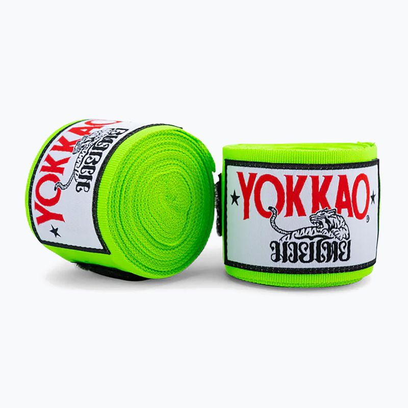 Bandaże bokserskie YOKKAO Premium Handwraps 400 cm neon green