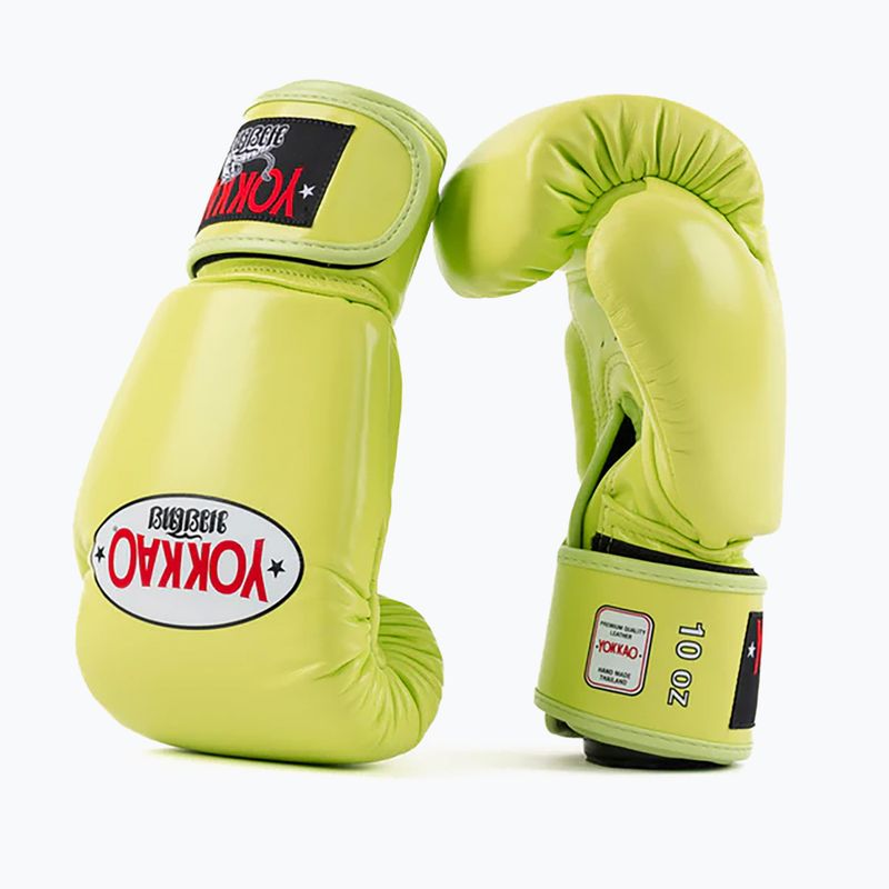 Rękawice bokserskie męskie YOKKAO Matrix lime punch 2