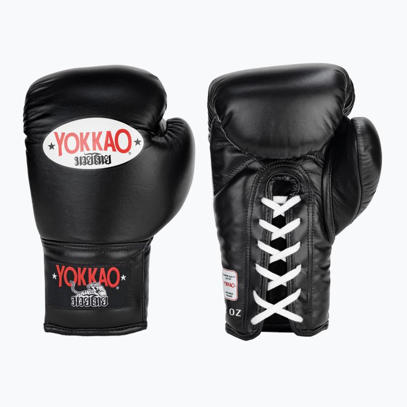 Rękawice bokserskie męskie YOKKAO Matrix Lace Up black