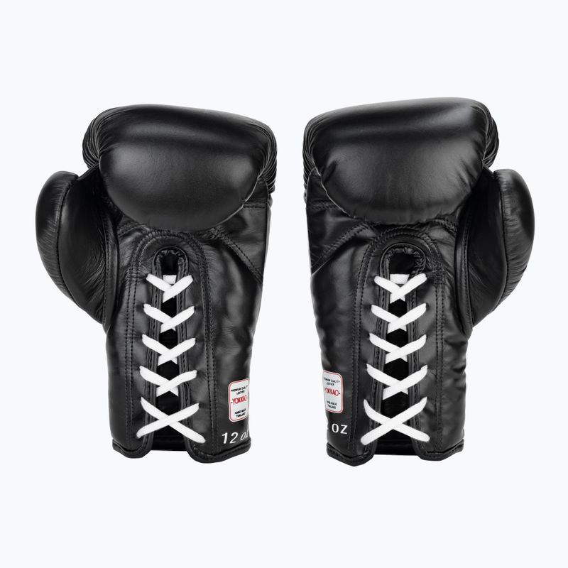 Rękawice bokserskie męskie YOKKAO Matrix Lace Up black 3