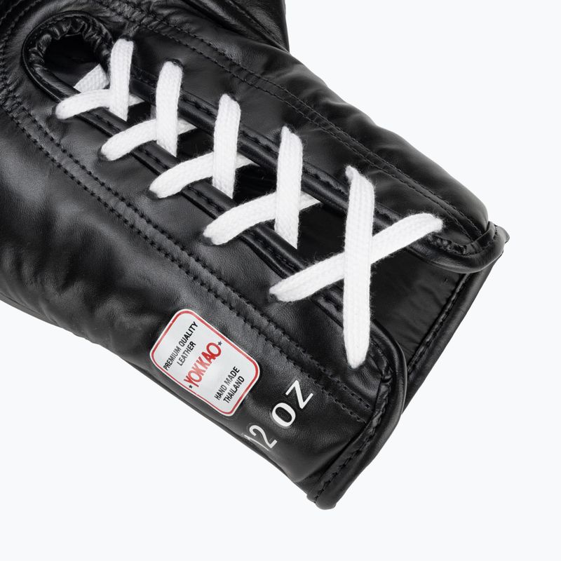 Rękawice bokserskie męskie YOKKAO Matrix Lace Up black 6