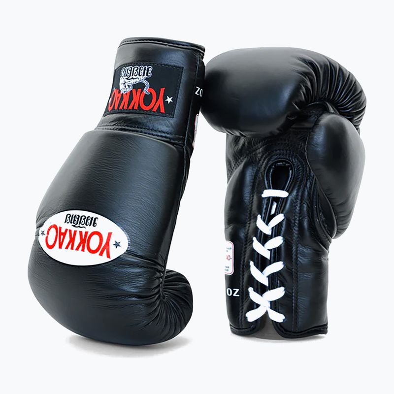 Rękawice bokserskie męskie YOKKAO Matrix Lace Up black 2