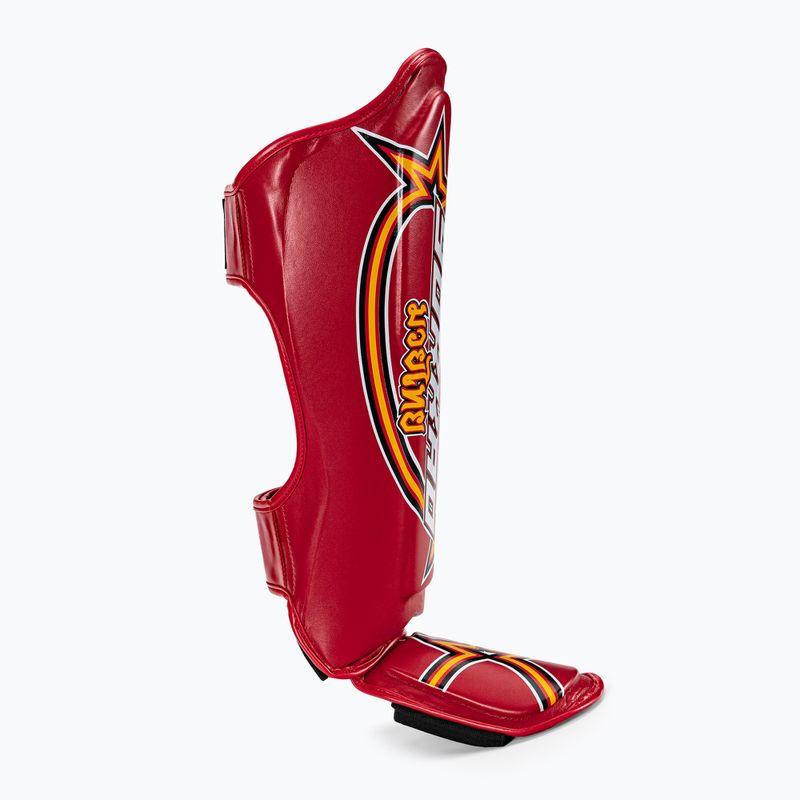 Ochraniacze piszczeli i stóp YOKKAO Vertical Shin Guards red 2