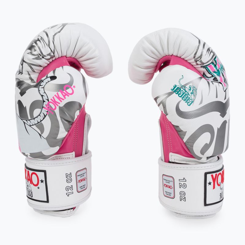 Rękawice bokserskie YOKKAO 90'S white 4
