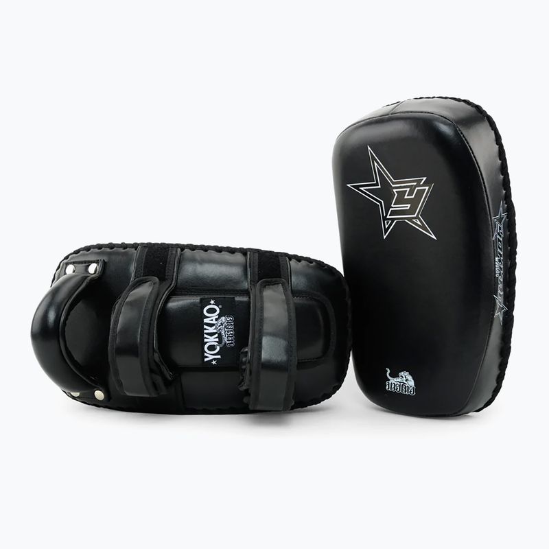 Łapy treningowe trenerskie do kopnięć YOKKAO Institution Kick Pads black 2