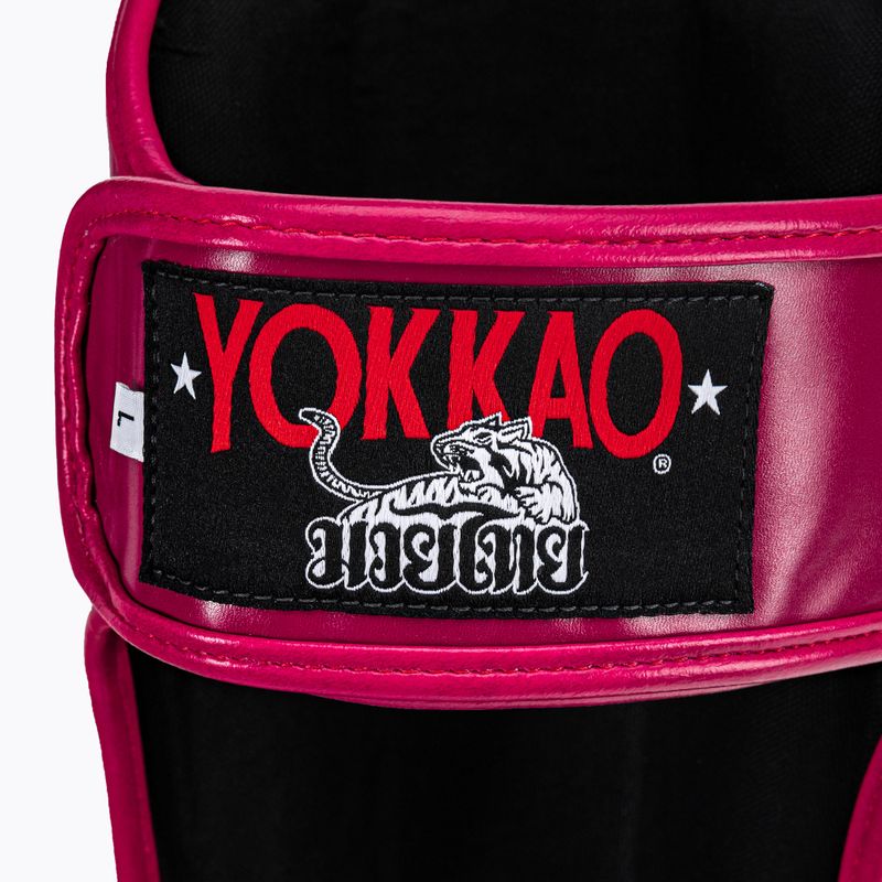 Ochraniacze piszczeli i stóp YOKKAO Matrix Shin Guards cerise 3