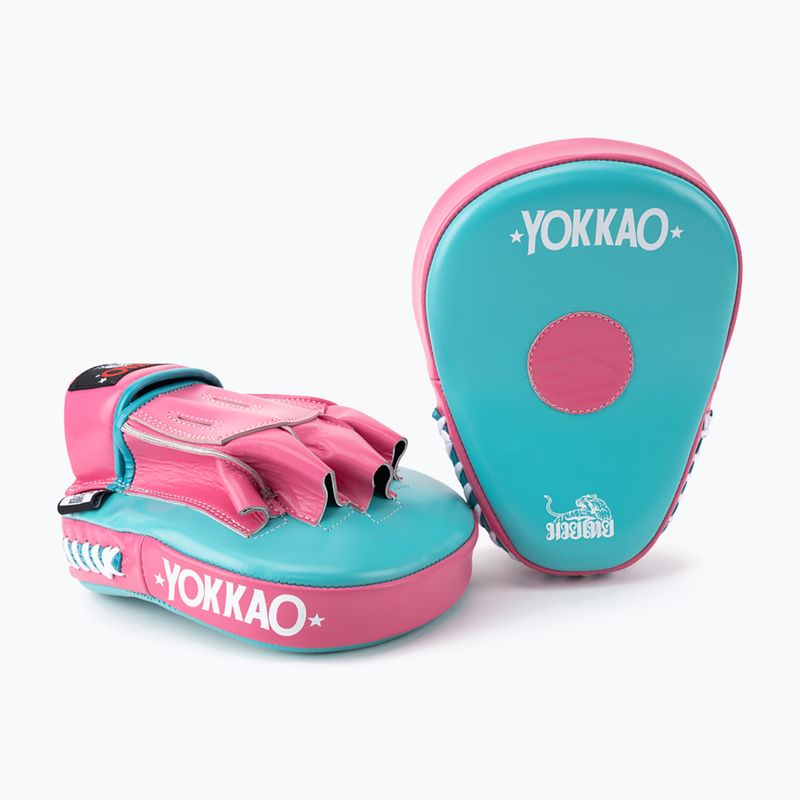Łapy treningowe trenerskie YOKKAO Focus Mitts hot pink/island 2