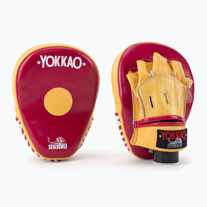 Łapy treningowe trenerskie YOKKAO Focus Mitts Open mango/cerise 2