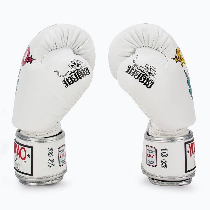 Rękawice bokserskie męskie YOKKAO Stadium white 4