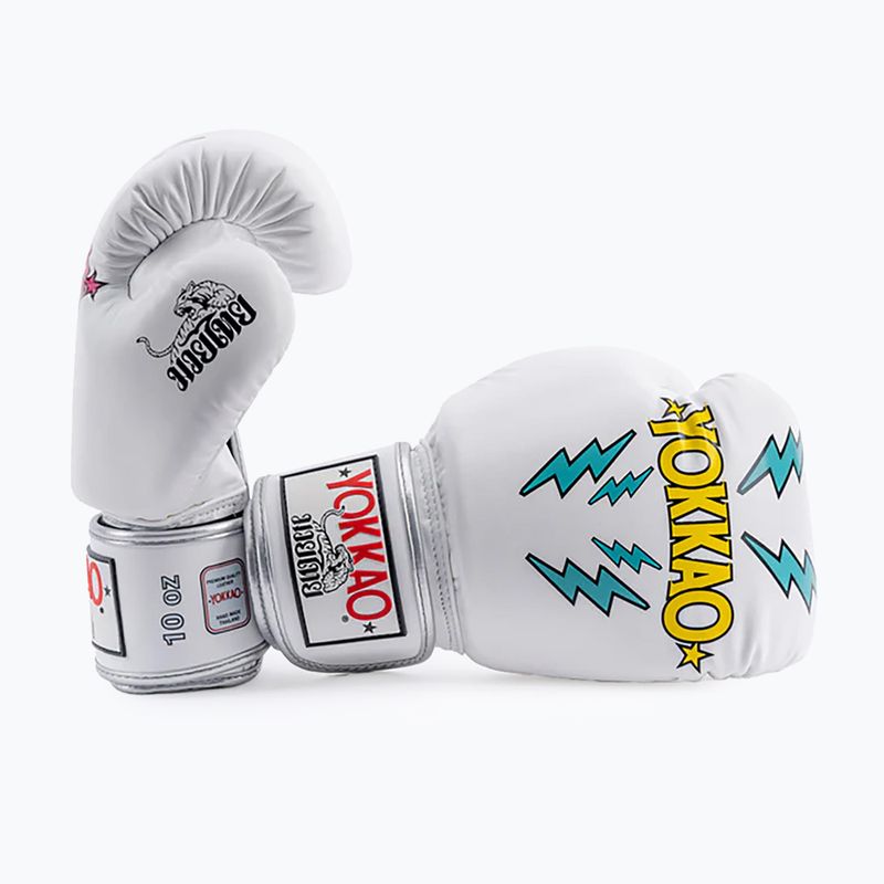 Rękawice bokserskie męskie YOKKAO Stadium white 3